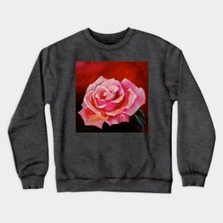 Pink Rose Dew Drops Crewneck Sweatshirt